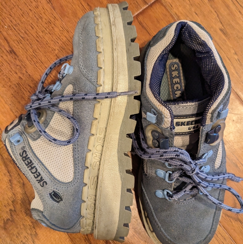 Vintage 90s Sketchers Jammers - Chunky Sole Light Blue